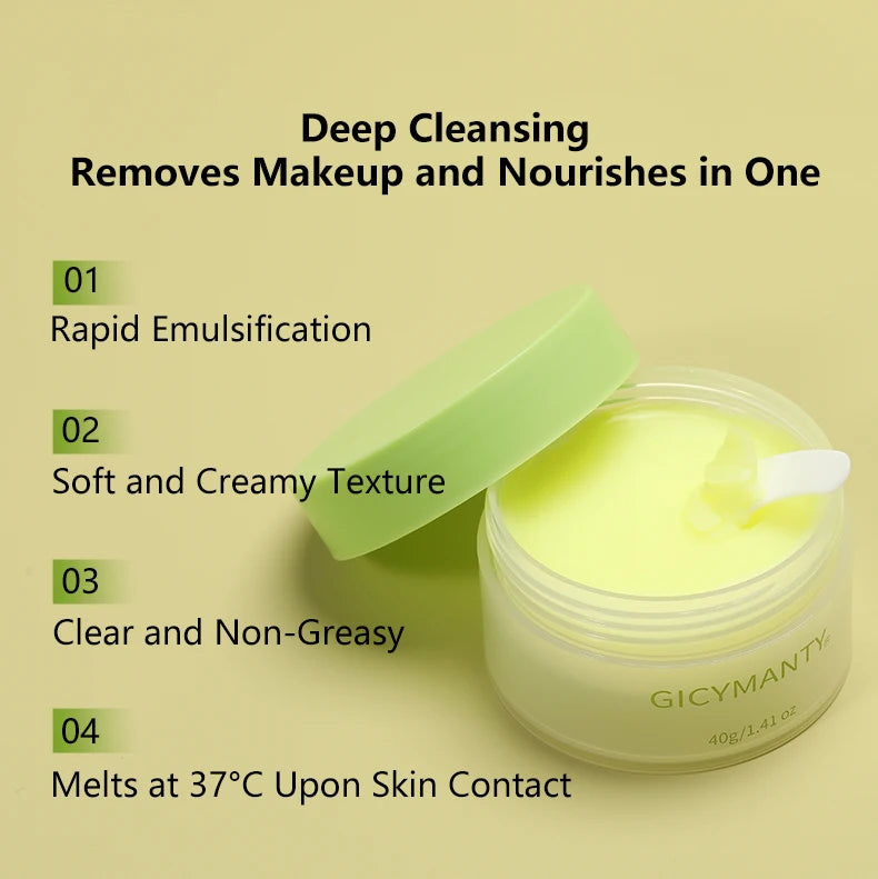 Avocado Makeup Remover Cream for Women's Gentle Cleaning Eye and Lip Makeup Remover Oil Nourishing and Unloading in One