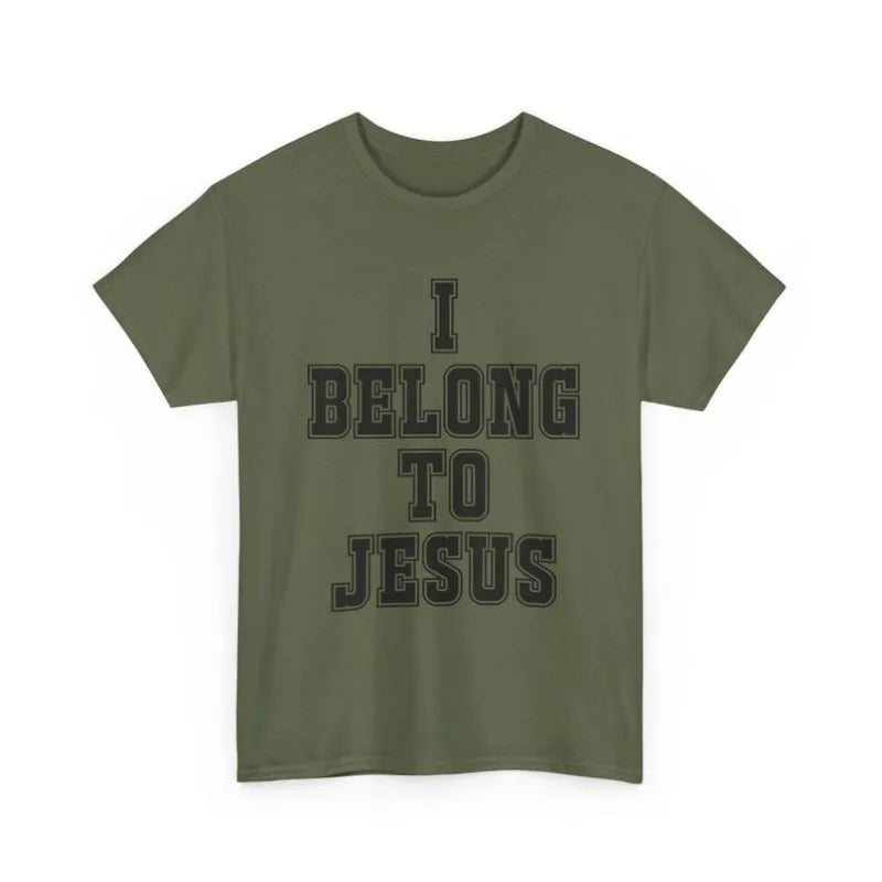 I Belong To Jesus T-Shirt Christian Faith Tee Religious Typography Graphic T Shirts Women Clothes High Quality Cotton Casual Top