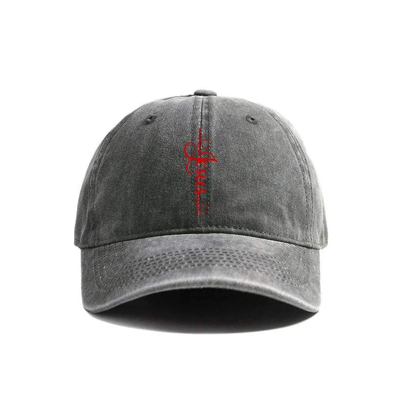 Casquette Chrétienne Jésus sur la Croix – Casquette Baseball Vintage Ajustable en Coton pour Homme & Femme