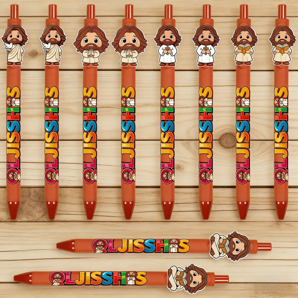 5 pieces / 10 pieces Jesus-themed ballpoint pens. Religious Light Gift Pens. Exclusive cultural and creative gifts for believers