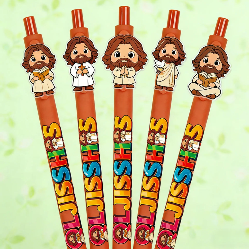 5 pieces / 10 pieces Jesus-themed ballpoint pens. Religious Light Gift Pens. Exclusive cultural and creative gifts for believers