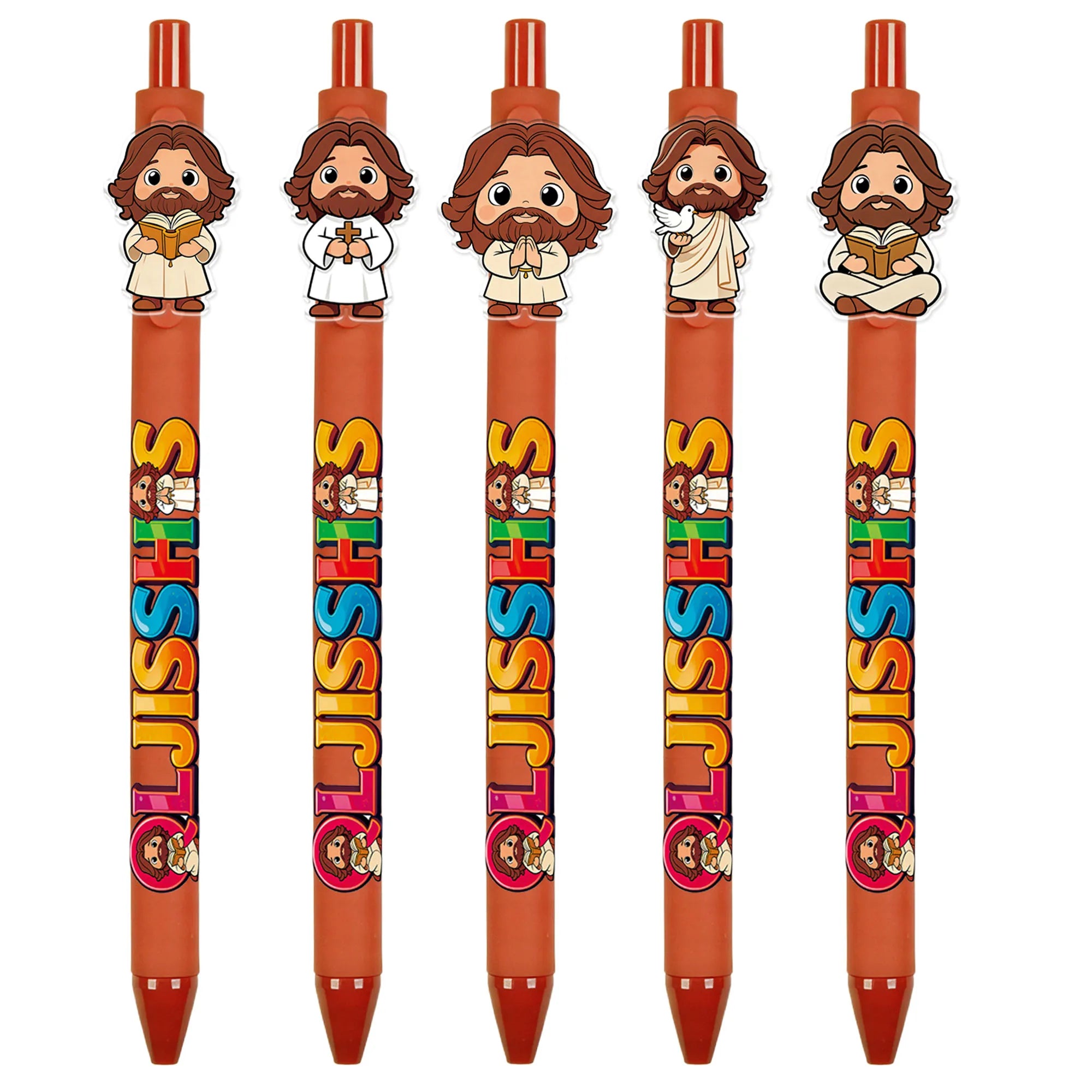 5 pieces / 10 pieces Jesus-themed ballpoint pens. Religious Light Gift Pens. Exclusive cultural and creative gifts for believers