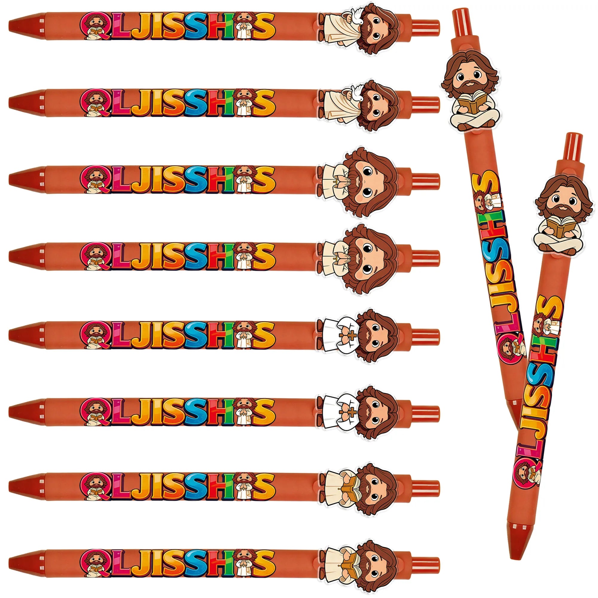 5 pieces / 10 pieces Jesus-themed ballpoint pens. Religious Light Gift Pens. Exclusive cultural and creative gifts for believers