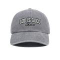 Casquette Chrétienne “God Is Good” – Casquette Vintage en Coton Lavé Ajustable pour Homme & Femme