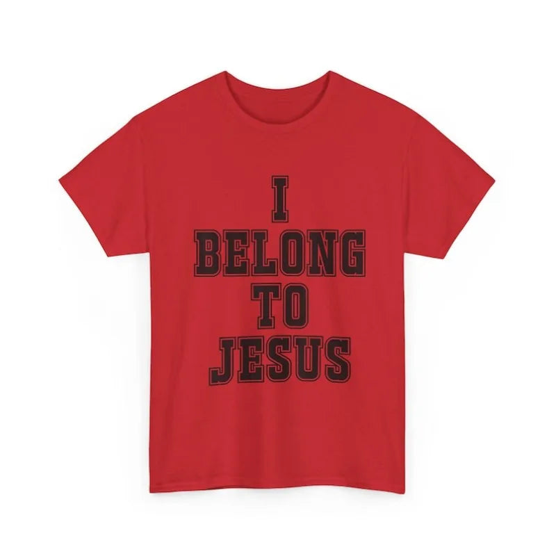 I Belong To Jesus T-Shirt Christian Faith Tee Religious Typography Graphic T Shirts Women Clothes High Quality Cotton Casual Top