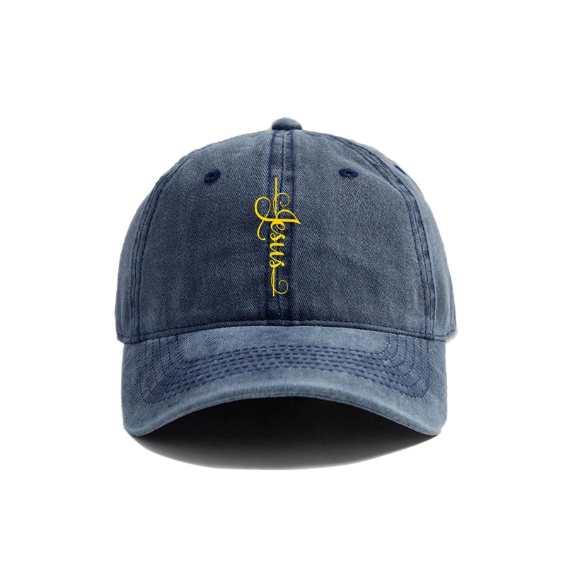 Casquette Chrétienne Jésus sur la Croix – Casquette Baseball Vintage Ajustable en Coton pour Homme & Femme
