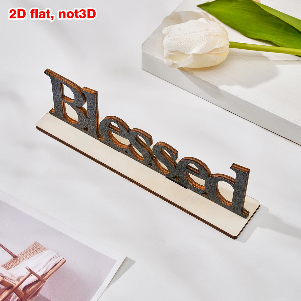 1PC creative blessed letter wooden decorative ornaments, suitable for festive wedding anniversary party decorative ornaments