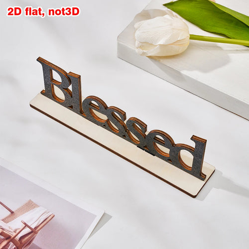 1PC creative blessed letter wooden decorative ornaments, suitable for festive wedding anniversary party decorative ornaments