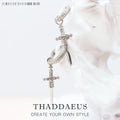 White Zircon , Cross Creole , Earrings Fine Jewelry For Women , Men ,  In 925 Sterling Silver