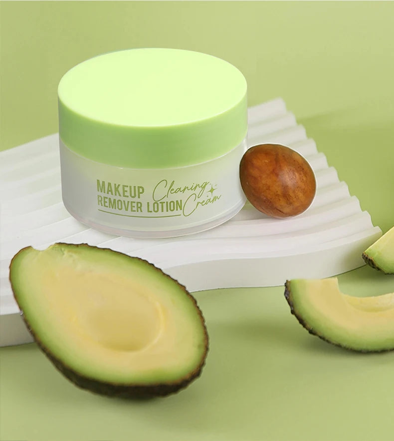 Avocado Makeup Remover Cream for Women's Gentle Cleaning Eye and Lip Makeup Remover Oil Nourishing and Unloading in One