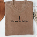 T-shirt Christian Jesus Faith Tshirt Casual Short Sleeve Cotton Round Neck T Shirt Oversized Y2k