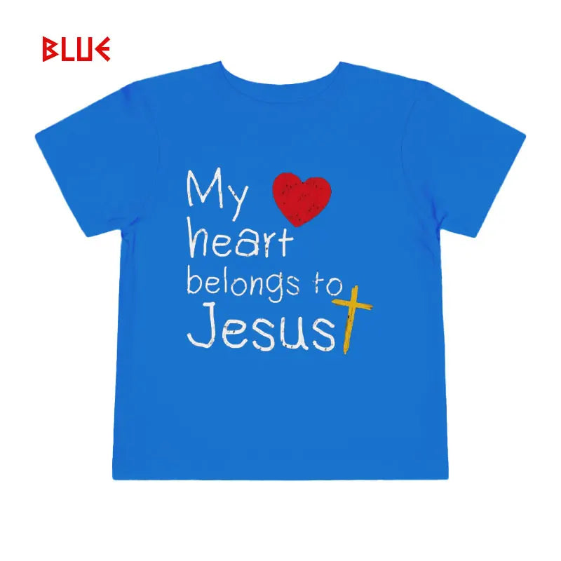 Kids My Heart Belongs To Jesus Jeugd-T-shirt Christelijke Kinder Op Geloof Gebaseerd Jezus-shirt High Quality Cotton Soft Tees