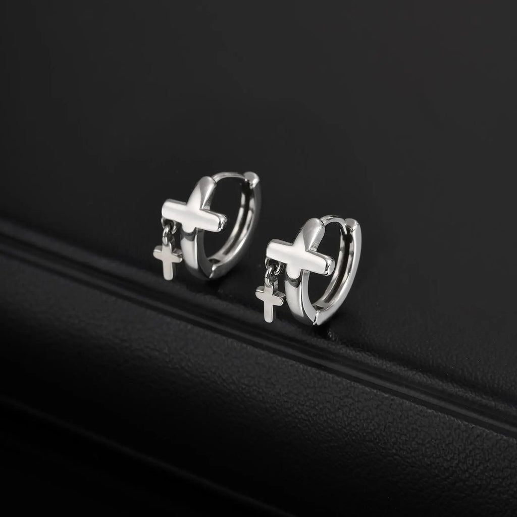 Christ's  Cross Earrings for Men