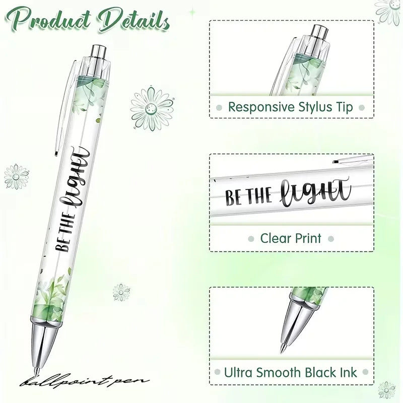 10-pack Christian pens, women's religious ink pens, inspirational quotes, biblical verses, ballpoint pens