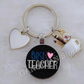 Blessed Teacher, DIY Teacher's Day Gift Keychain Thank You Teacher, Enamel Pen Holder Love Charm Bag Keychain Souvenir
