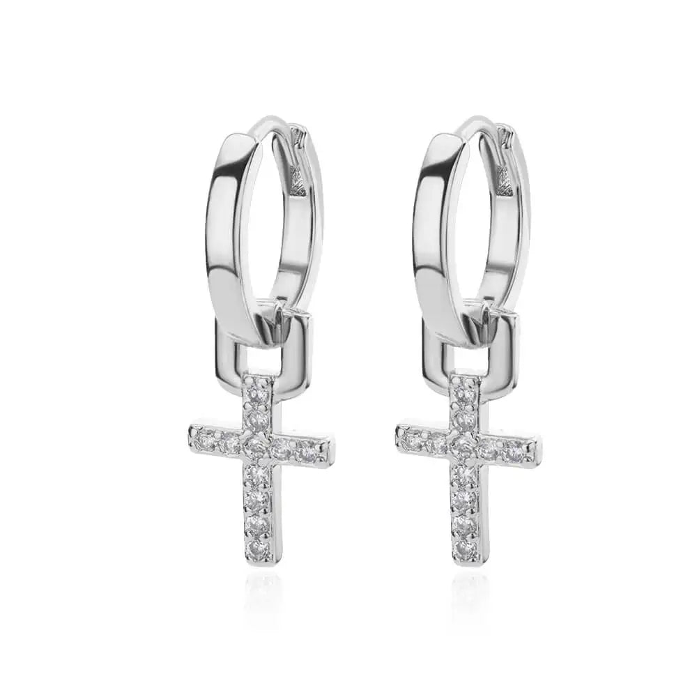boucles d'oreilles La Croix de Christ