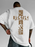 T-Shirt Chrétien Jésus Croix – T-Shirt Homme 100% Coton Style Décontracté et Tendance