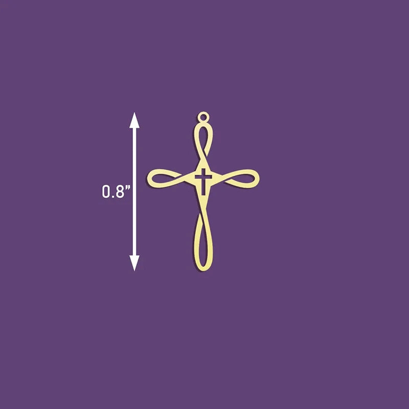 Collier Croix Passion en Acier Inoxydable Plaqué Or 14K – Bijou Élégant de Foi Chrétienne pour Femme