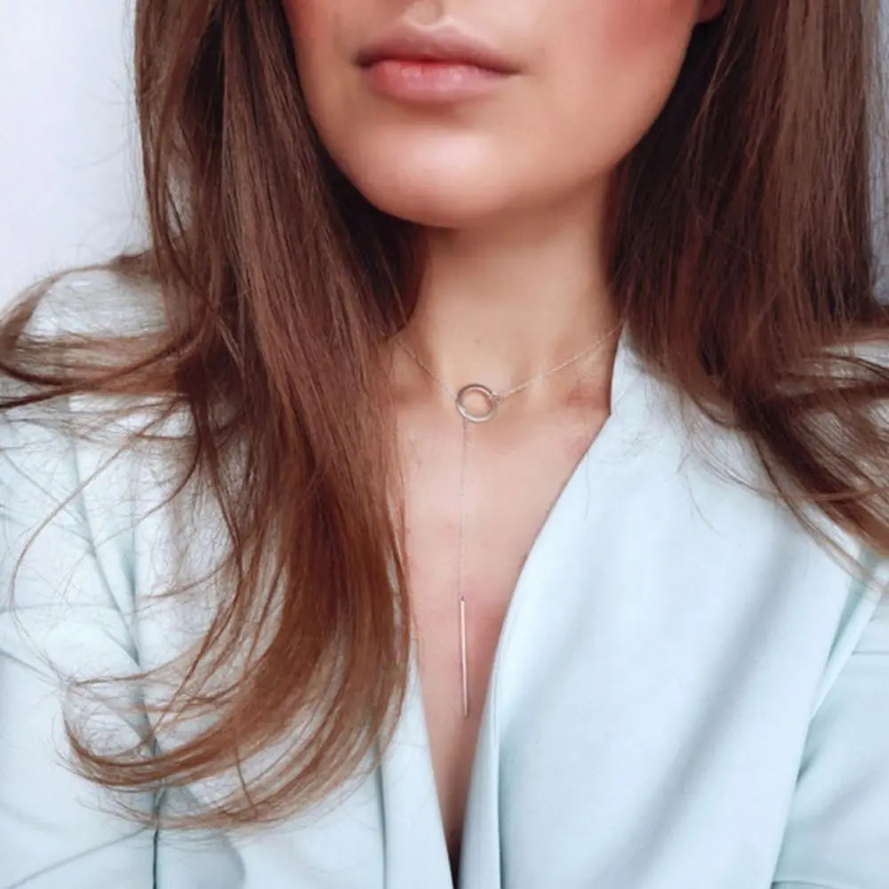 Collier Foi et Infini - Woman Personality Infinity Cross Pendant Gold Color Necklaces on Neck Women Jewelry