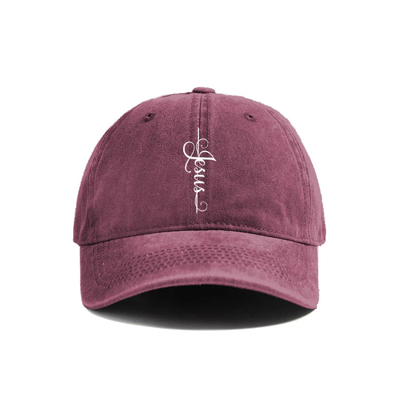Casquette Chrétienne Jésus sur la Croix – Casquette Baseball Vintage Ajustable en Coton pour Homme & Femme