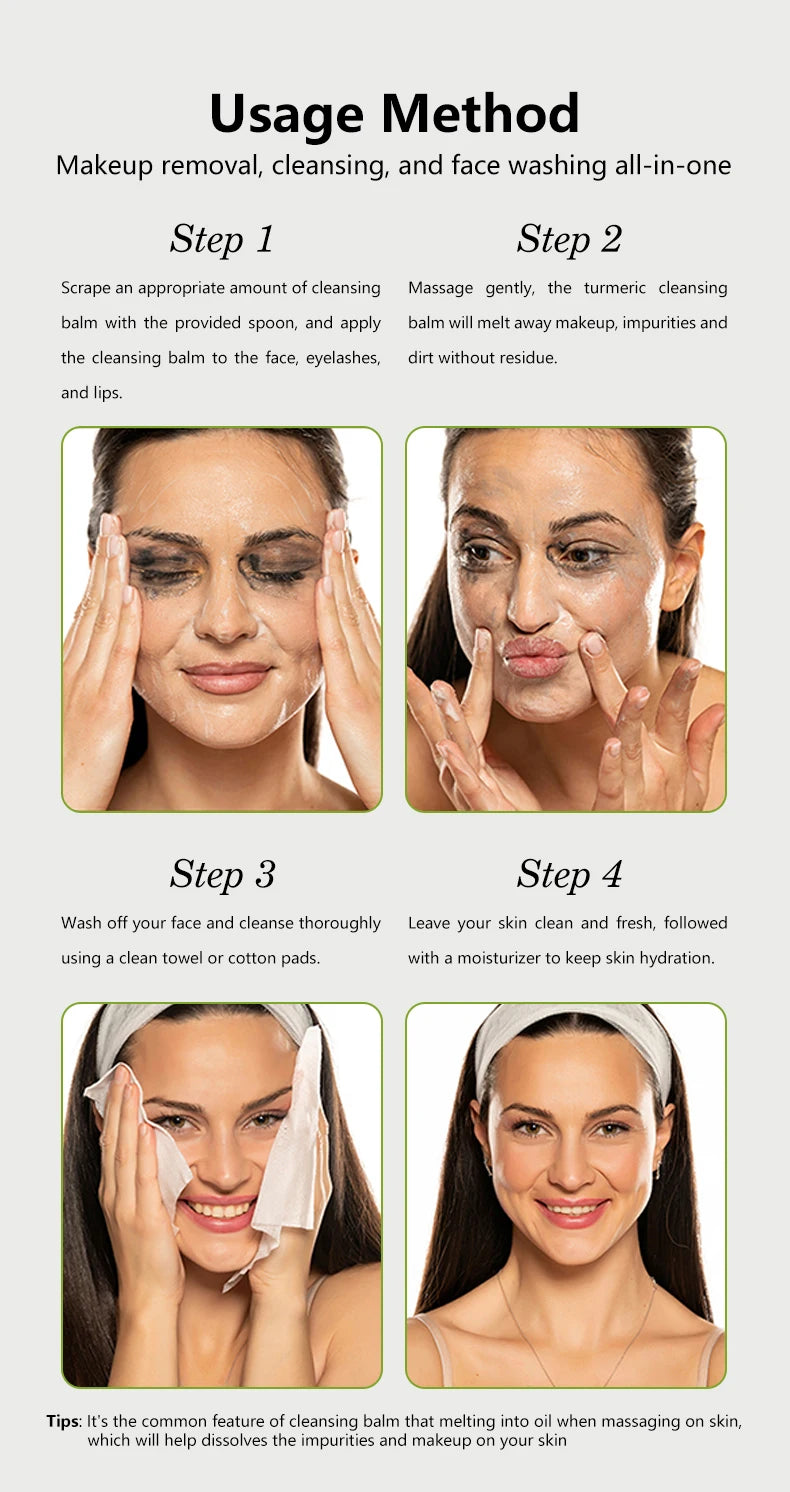 Avocado Makeup Remover Cream for Women's Gentle Cleaning Eye and Lip Makeup Remover Oil Nourishing and Unloading in One