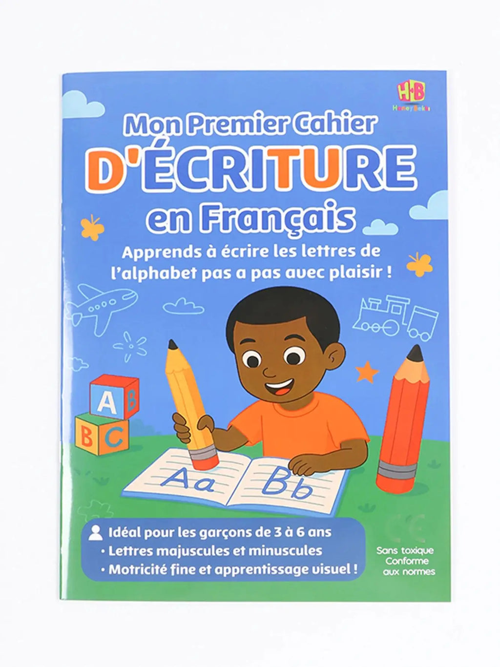 Livre d’Écriture Français pour Enfants – Cahier Éducatif de 32 Pages pour Apprendre en S’amusant et S’éloigner des Écrans