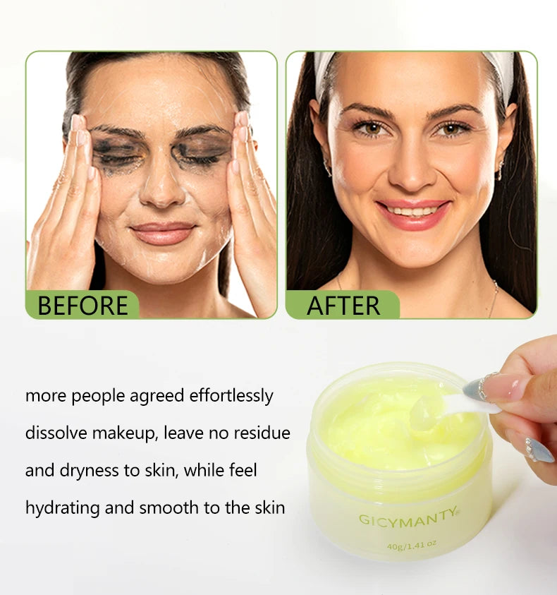 Avocado Makeup Remover Cream for Women's Gentle Cleaning Eye and Lip Makeup Remover Oil Nourishing and Unloading in One