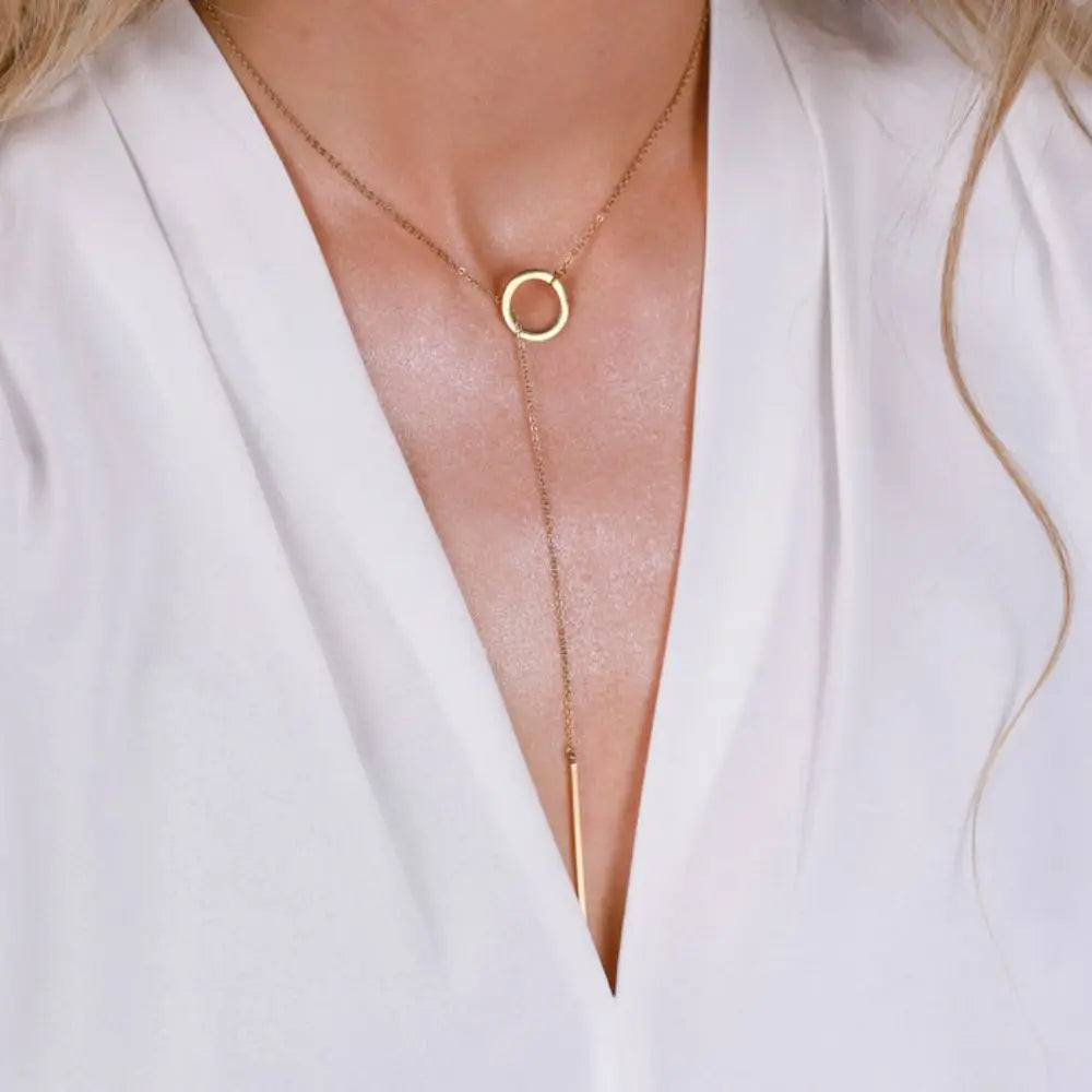 Collier Foi et Infini - Woman Personality Infinity Cross Pendant Gold Color Necklaces on Neck Women Jewelry