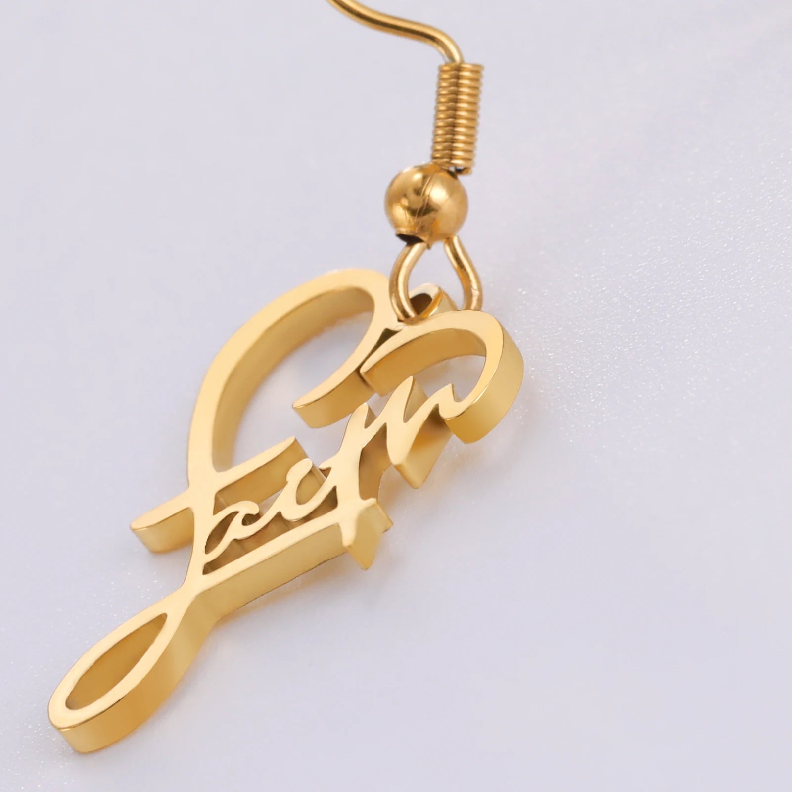 Faith Heart Earrings Stainless Steel Jesus Love Family Dangle Earring Christian Inspirational Jewelry Birthday Gift