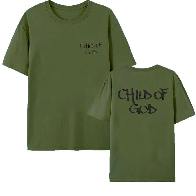 Christian Streetwear Tshirt Child of God Galatians 3 26 Bible Verse Jesus Shirt Faith Based Church Tee Aesthetic Casual Top