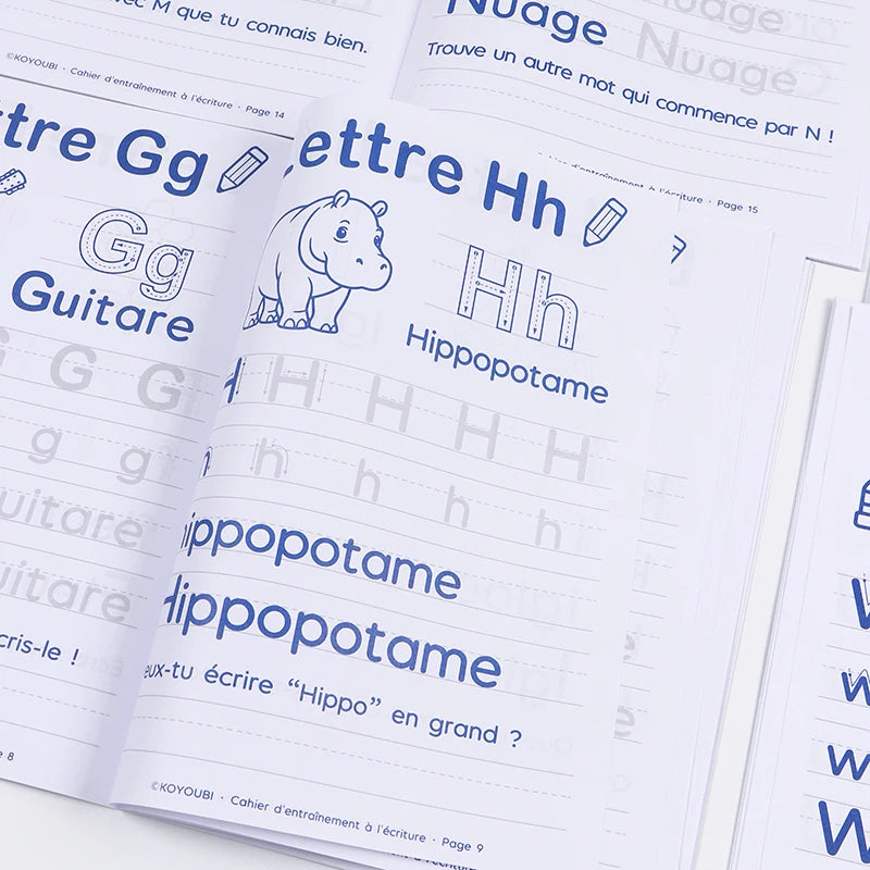Livre d’Écriture Français pour Enfants – Cahier Éducatif de 32 Pages pour Apprendre en S’amusant et S’éloigner des Écrans