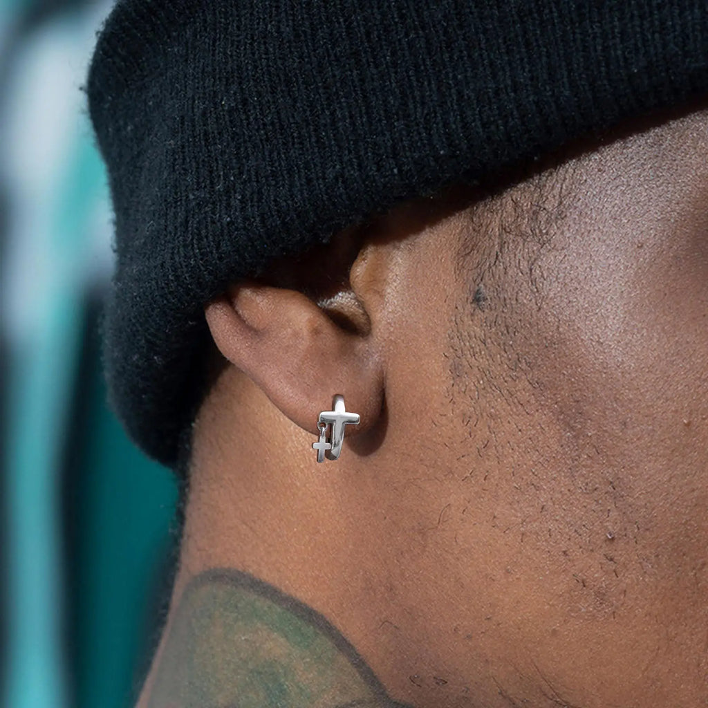 Christ's  Cross Earrings for Men