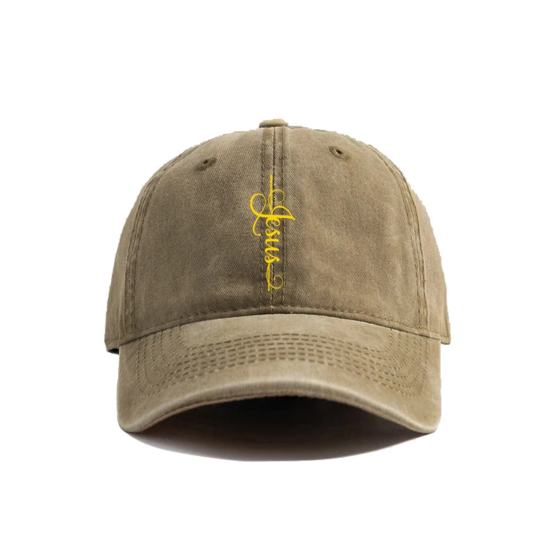 Casquette Chrétienne Jésus sur la Croix – Casquette Baseball Vintage Ajustable en Coton pour Homme & Femme