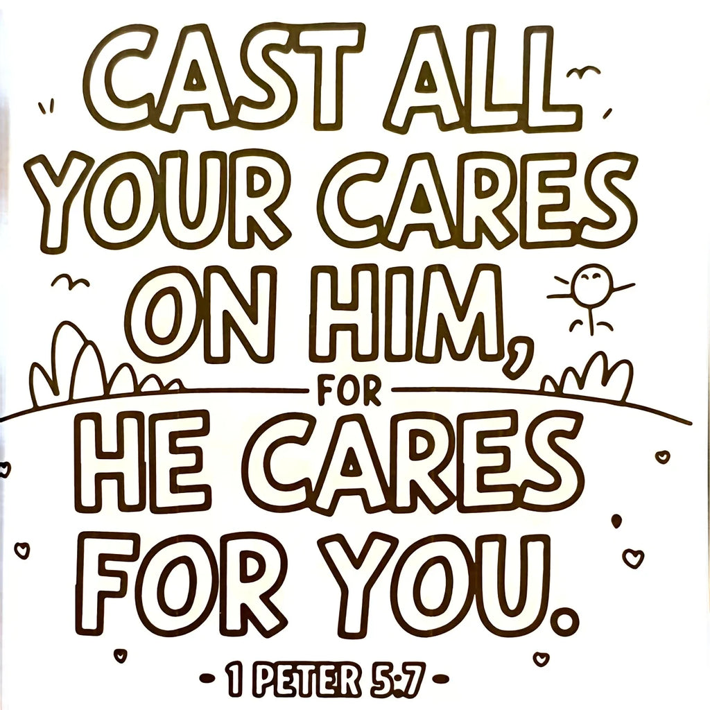 24 page deluxe adult color book - Bible scripture theme, vivid watercolor design, with a "Bible Scripture Color Book" cover