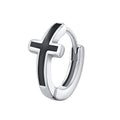 Men Cross Hoop ,  Waterproof ,  Earring Christian Faith Religious