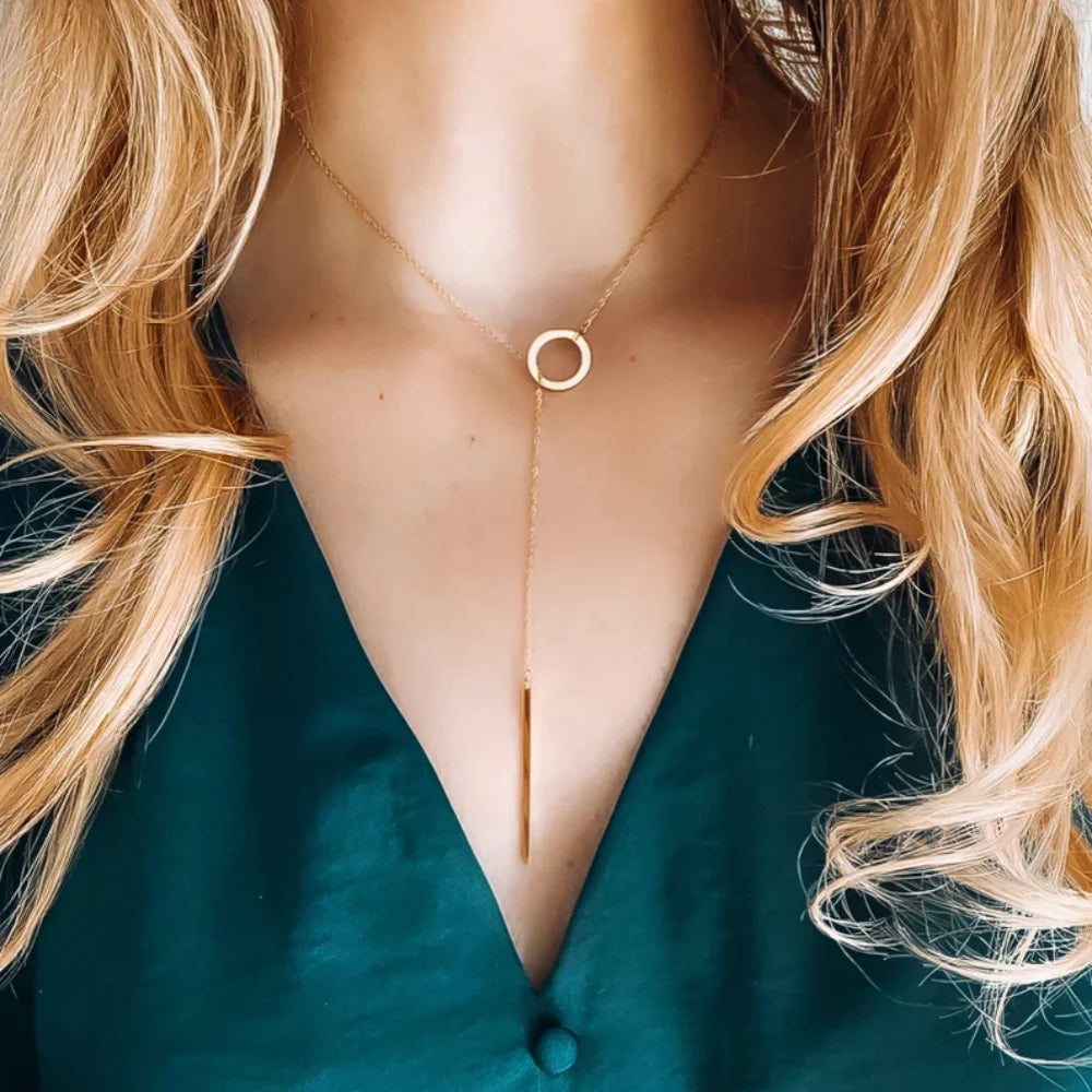 Collier Foi et Infini - Woman Personality Infinity Cross Pendant Gold Color Necklaces on Neck Women Jewelry