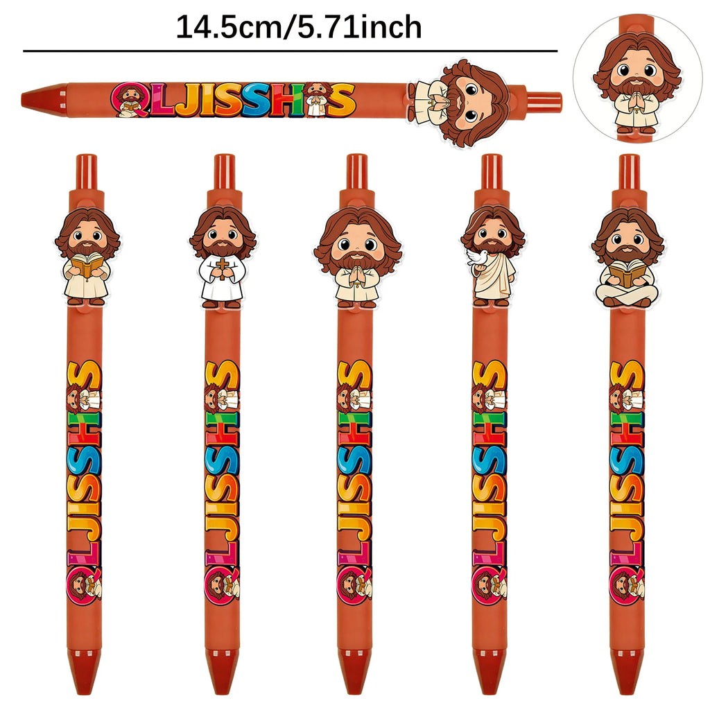 5 pieces / 10 pieces Jesus-themed ballpoint pens. Religious Light Gift Pens. Exclusive cultural and creative gifts for believers