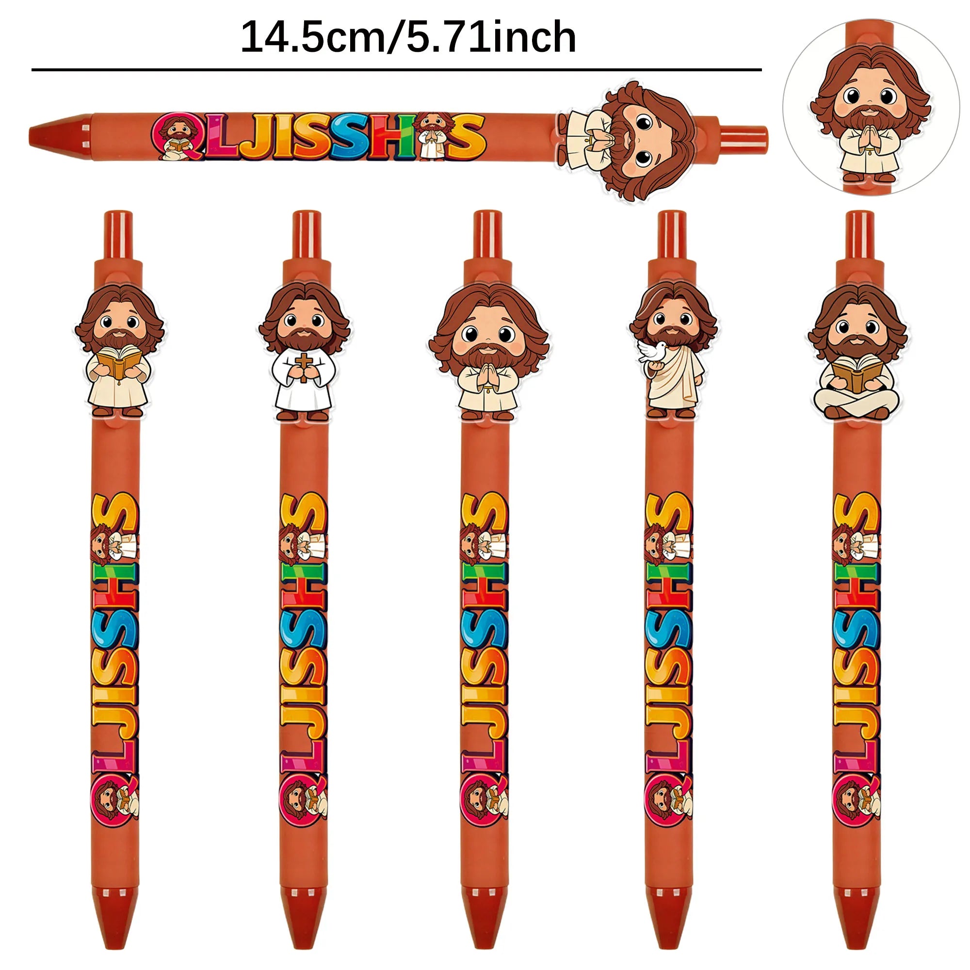 5 pieces / 10 pieces Jesus-themed ballpoint pens. Religious Light Gift Pens. Exclusive cultural and creative gifts for believers