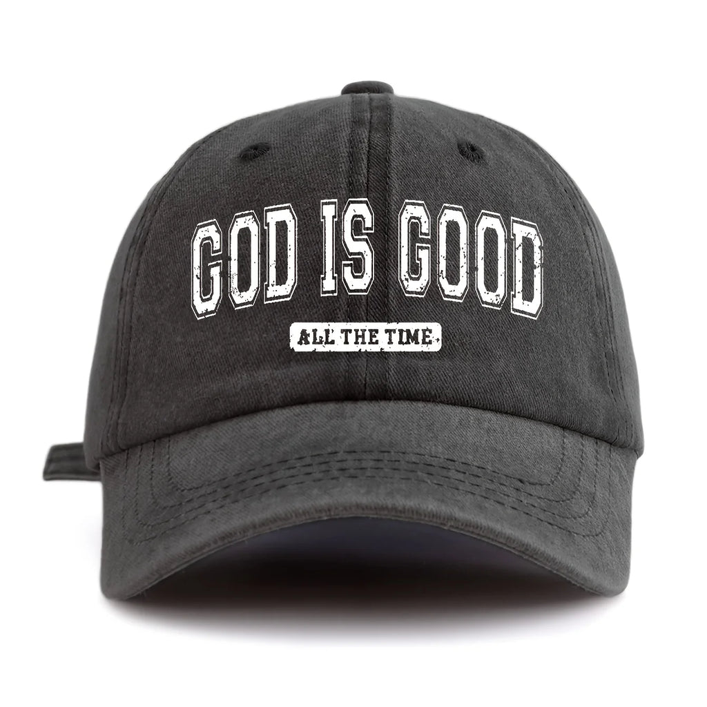 Casquette Chrétienne “God Is Good” – Casquette Baseball Vintage Décontractée et Ajustable pour Homme & Femme